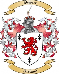 Dewire Family Crest from Ireland