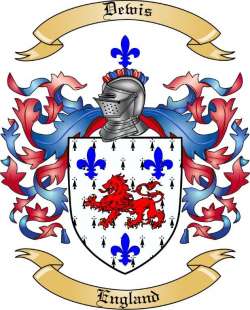 Dewis Family Crest from England2