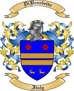 DiBenedetto Family Crest from Italy