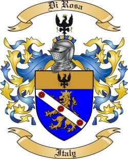 Di Rosa Family Crest from Italy