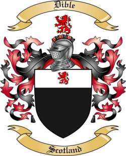 Dible Family Crest from Scotland