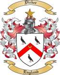 Dicker Family Crest from England