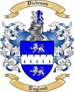 Dickeson Family Crest from England