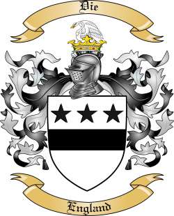 Die Family Crest from England
