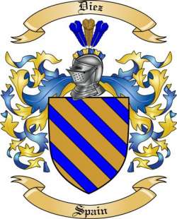 Diez Family Crest from Spain