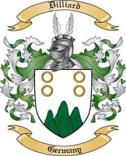 Dilliard Family Crest from Germany