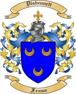 Disbennett Family Crest from France