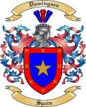 Domingues Family Crest from Spain
