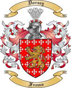 Dorsey Family Crest from France