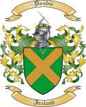 Doudie Family Crest from Ireland