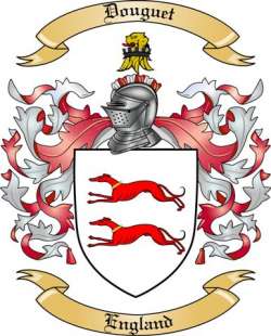 Douguet Family Crest from England