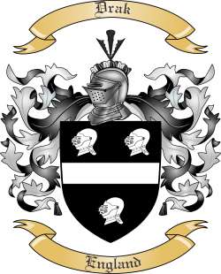 Drak Family Crest from England