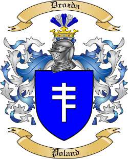Drozda Family Crest from Poland