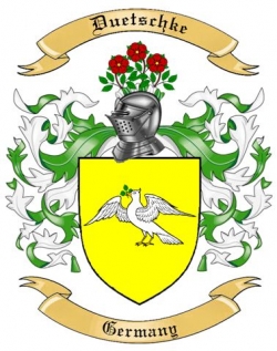 Duetschke Family Crest from Germany