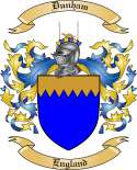 Dunham Family Crest from England