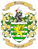 Dunion Family Crest from England
