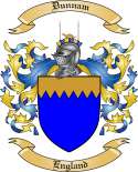 Dunnam Family Crest from England