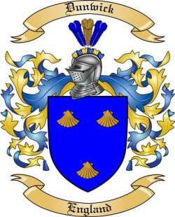 Dunwick Family Crest from England