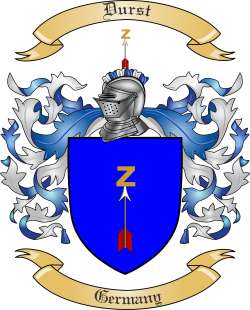 Durst Family Crest from Germany
