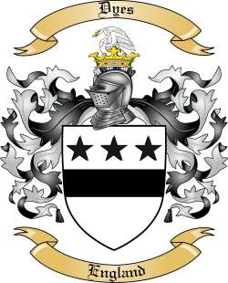 Dyes Family Crest from England