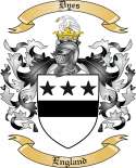 Dyes Family Crest from England
