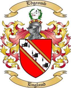 Edgcomb Family Crest from England