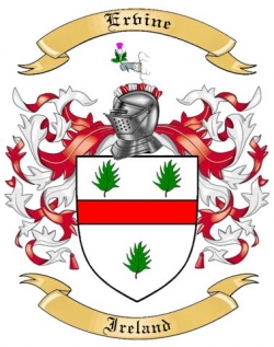 Ervine Family Crest from Ireland