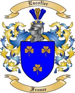 Escofier Family Crest from France