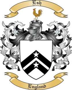Esh Family Crest from England2