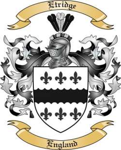 Etridge Family Crest from England