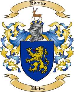 Evance Family Crest from Wales