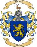 Evans Family Crest from Wales