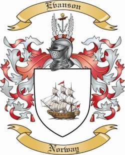 Evanson Family Crest from Norway