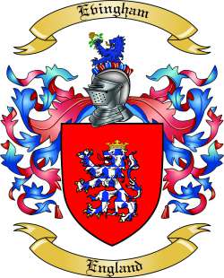 Evingham Family Crest from England