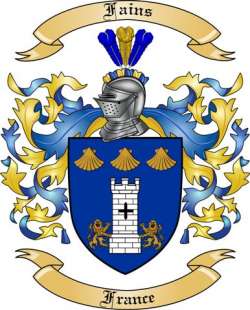 Fains Family Crest from France