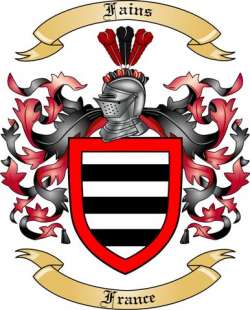 Fains Family Crest from France2