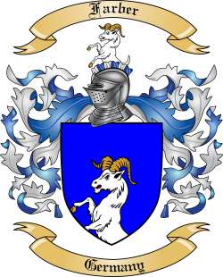 Farber Family Crest from Germany
