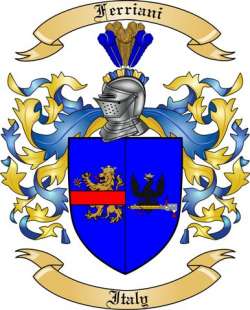 Ferriani Family Crest from Italy