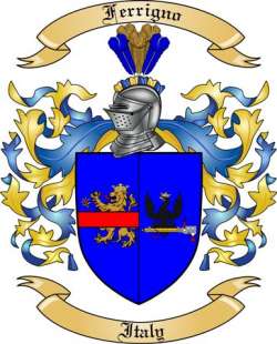 Ferrigno Family Crest from Italy