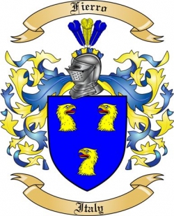 Fierro Family Crest from Italy