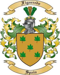 Figueredo Family Crest from Spain
