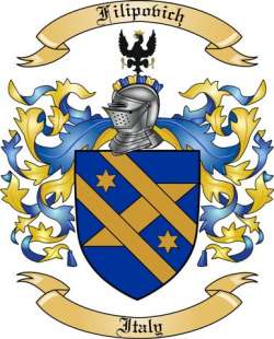 Filipovich Family Crest from Italy2