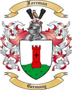 Foreman Family Crest from Germany