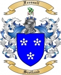 Fressell Family Crest from Scotland
