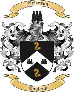Frierson Family Crest from England