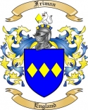 Friman Family Crest from England