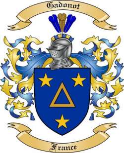 Gadonot Family Crest from France