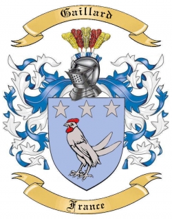 Gaillard Family Crest from France
