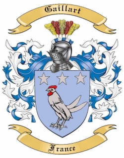 Gaillart Family Crest from France