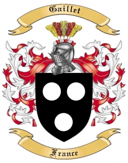 Gaillet Family Crest from France2